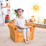 NNECW Lion Pattern Kids Armchair with Wooden Frame for Baby Room