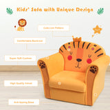 NNECW Lion Pattern Kids Armchair with Wooden Frame for Baby Room