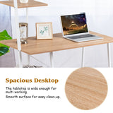 NNECW Computer Desk with 4-Tier Ladder Bookshelf and Sturdy Steel structure for Home and Office