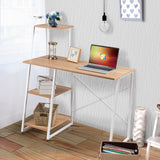 NNECW Computer Desk with 4-Tier Ladder Bookshelf and Sturdy Steel structure for Home and Office