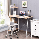 NNECW Computer Desk with 4-Tier Ladder Bookshelf and Sturdy Steel structure for Home and Office