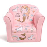 NNECW Childrens Sofa with Lovely Mermaid Pattern for Bedroom