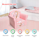 NNECW Childrens Sofa with Lovely Mermaid Pattern for Bedroom