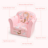 NNECW Childrens Sofa with Lovely Mermaid Pattern for Bedroom