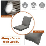 NNECW Foldable Floor Chair with Robust Armchair for Watching TV-Grey