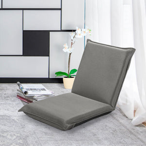 NNECW Foldable Floor Chair with Robust Armchair for Watching TV-Grey