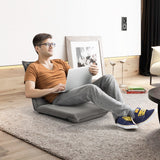 NNECW Foldable Floor Chair with Robust Armchair for Watching TV-Grey