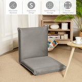 NNECW Foldable Floor Chair with Robust Armchair for Watching TV-Grey