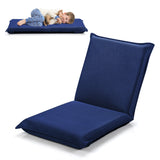 NNECW Foldable Floor Chair with Robust Armchair for Watching TV-Navy