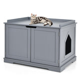 NNECW Wooden Litter Box Enclosure Pet House for Cat