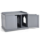 NNECW Wooden Litter Box Enclosure Pet House for Cat
