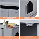 NNECW Wooden Litter Box Enclosure Pet House for Cat