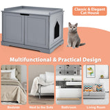 NNECW Wooden Litter Box Enclosure Pet House for Cat