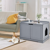 NNECW Wooden Litter Box Enclosure Pet House for Cat