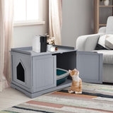 NNECW Wooden Litter Box Enclosure Pet House for Cat
