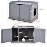 NNECW Wooden Litter Box Enclosure Pet House for Cat