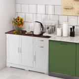 NNECW Buffet Sideboard Storage Cabinet with Spacious Table Top-White