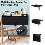 NNECW 80cm x 60.5cm Wall Mounted Folding Table for Small Spaces