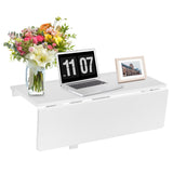 NNECW Foldable Wall-Mounted Drop-leaf Laptop Desk for Study & Work
