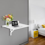 NNECW Foldable Wall-Mounted Drop-leaf Laptop Desk for Study & Work