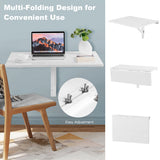 NNECW Foldable Wall-Mounted Drop-leaf Laptop Desk for Study & Work