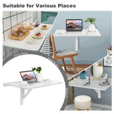NNECW Foldable Wall-Mounted Drop-leaf Laptop Desk for Study & Work