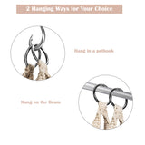 NNECW Folding Hanging Chair with Braided Brushes up to 160kg Loadable-Beige