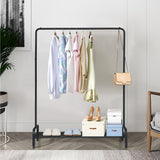 NNECW Freestanding 2 in 1 Cloth Rack with Anti-Slip Stoppers for Living Room/ Bedroom