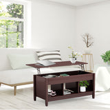 NNECW Lift Top Coffee Table with Hidden Storage Compartment-Coffee