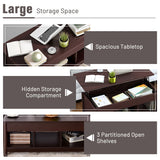 NNECW Lift Top Coffee Table with Hidden Storage Compartment-Coffee