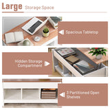 NNECW Lift Top Coffee Table with Hidden Storage Compartment-White