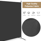 NNECW Single Panel Room Divider with Curved Support Feet for Home/Office-Black