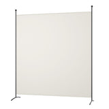 NNECW Single Panel Room Divider with Curved Support Feet for Home/Office-White