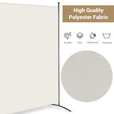 NNECW Single Panel Room Divider with Curved Support Feet for Home/Office-White