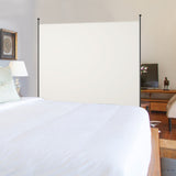 NNECW Single Panel Room Divider with Curved Support Feet for Home/Office-White