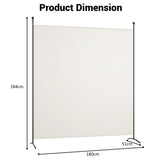 NNECW Single Panel Room Divider with Curved Support Feet for Home/Office-White