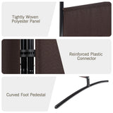 NNECW 3-Panel Folding Room Divider with Durable Hinges Steel Base for Home/Office/Bathroom-Coffee