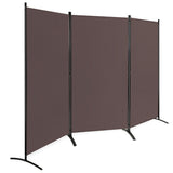 NNECW 3-Panel Folding Room Divider with Durable Hinges Steel Base for Home/Office/Bathroom-Coffee