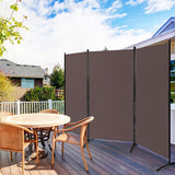 NNECW 3-Panel Folding Room Divider with Durable Hinges Steel Base for Home/Office/Bathroom-Coffee