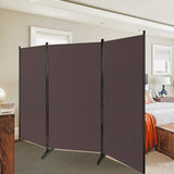 NNECW 3-Panel Folding Room Divider with Durable Hinges Steel Base for Home/Office/Bathroom-Coffee