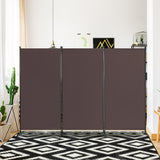 NNECW 3-Panel Folding Room Divider with Durable Hinges Steel Base for Home/Office/Bathroom-Coffee