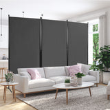 NNECW 3-Panel Folding Room Divider with Durable Hinges Steel Base for Home/Office/Bathroom-Grey