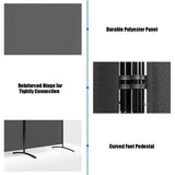 NNECW 3-Panel Folding Room Divider with Durable Hinges Steel Base for Home/Office/Bathroom-Grey