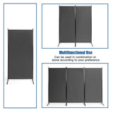 NNECW 3-Panel Folding Room Divider with Durable Hinges Steel Base for Home/Office/Bathroom-Grey