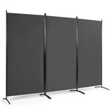 NNECW 3-Panel Folding Room Divider with Durable Hinges Steel Base for Home/Office/Bathroom-Grey