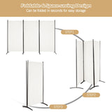 NNECW 3-Panel Folding Room Divider with Durable Hinges Steel Base for Home/Office/Bathroom-White
