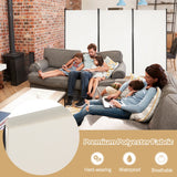 NNECW 3-Panel Folding Room Divider with Durable Hinges Steel Base for Home/Office/Bathroom-White