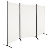 NNECW 3-Panel Folding Room Divider with Durable Hinges Steel Base for Home/Office/Bathroom-White