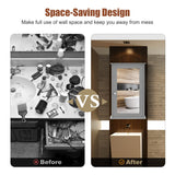 NNECW 2-in-1-Door Wall-Mounted Mirrored Medicine Cabinet with Adjustable Shelf Grey