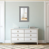 NNECW 2-in-1-Door Wall-Mounted Mirrored Medicine Cabinet with Adjustable Shelf Grey